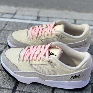 Jordan FLIGHT COURT Women's Low-Top Retro Basketball Shoes, Beige